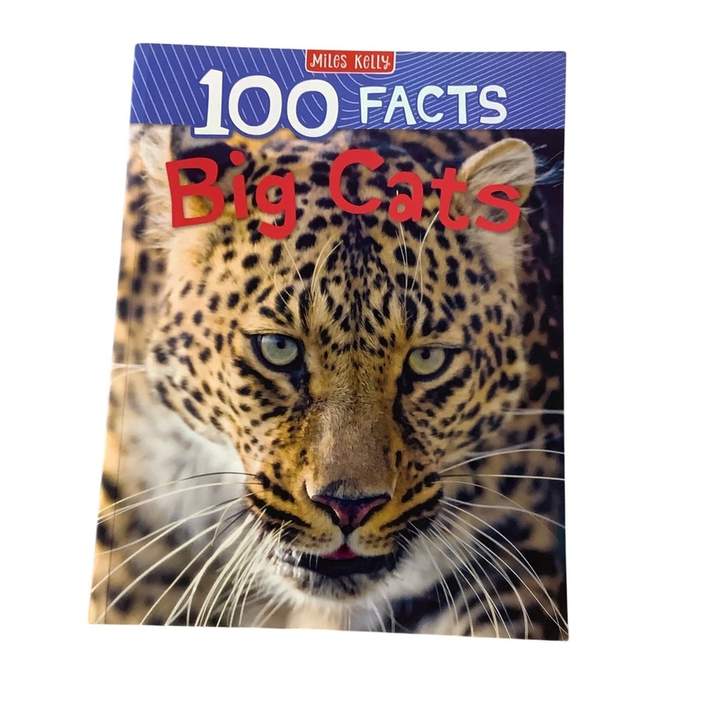 100 Facts‎ Big Cats Book By Miles Kelly Illustrated Paperback 2022 Edition